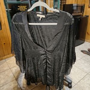 Black Lace Blouse by Karen Kane